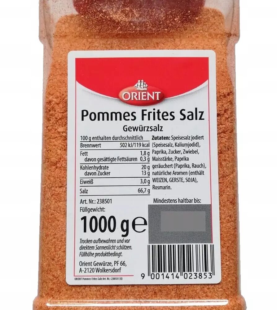 Przyprawa do Ziemniaków i Frytek 1kg ORIENT Pommes Frites Salz