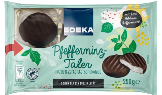 Edeka Herzstücke czekoladki deserowe miętowe 250 g z DE