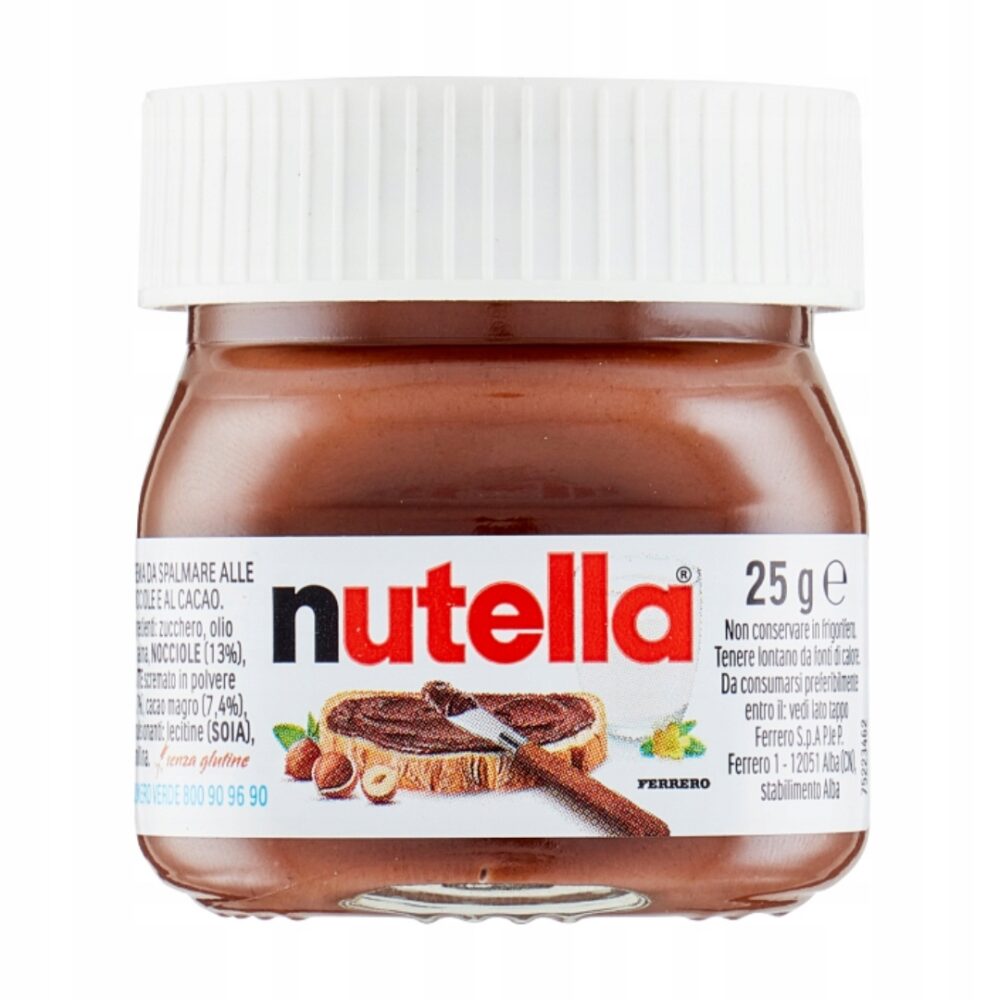 Nutella 25g mini oryginalna Włochy słoiczek mikro Z DE