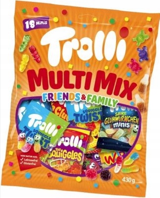TROLLI Żelki Multi Mix FRIENDS & FAMILY 18 mini